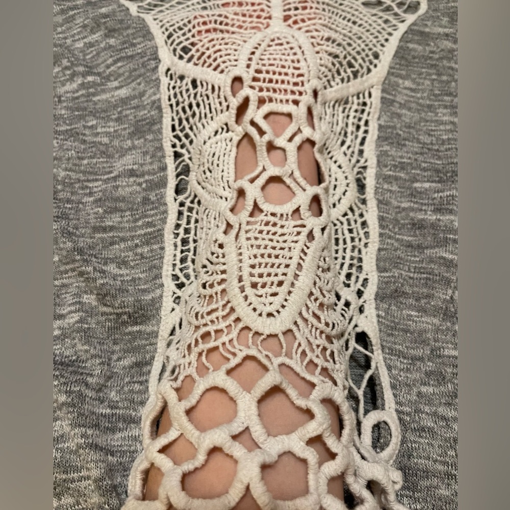Long Sleeve beach top - sheer comfort knit back with hood